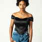 My Heart My Business Off The Shoulder Corset (Black)